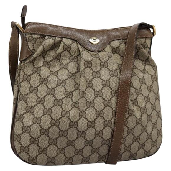 GUCCI GG Supreme Shoulder Bag Pvc Beige Gold 72.02.059 - Picture 1 of 16
